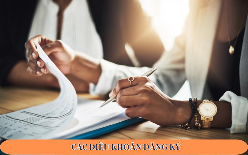 các điều khoản khi đăng ký tài khoản